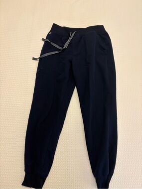 Figs Navy Women's Jogger Sweatpants with Gray Drawstring